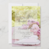 春ヴィンテージフラワーラブレターブライダルシャワー 招待状 (正面)