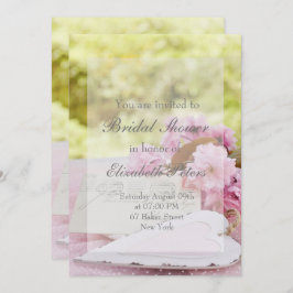 春ヴィンテージフラワーラブレターブライダルシャワー 招待状
