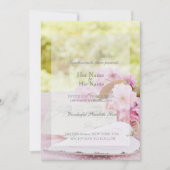 春ヴィンテージフラワーラブレッター編集可能結婚ズ 招待状 (正面)