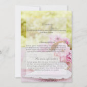 春ヴィンテージフラワーラブレッ結婚ターの方向 招待状 (正面)