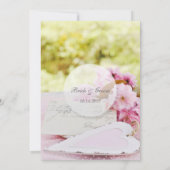 春ヴィンテージフラワーラブレッ結婚ターの方向 招待状 (裏面)