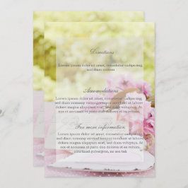 春ヴィンテージフラワーラブレッ結婚ターの方向 招待状