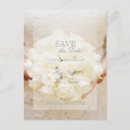 春ヴィンテージフラワーラブレーター日付を保存 案内ポストカード