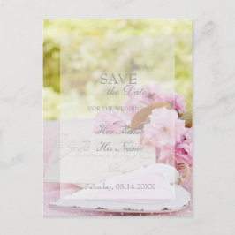 春ヴィンテージフラワーラブレーター日付を保存 案内ポストカード