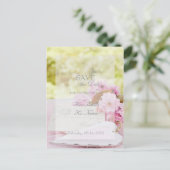 春ヴィンテージフラワーラブレーター日付を保存 案内ポストカード (スタンド正面)