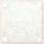 春ヴィンテージフラワーラベッ結婚ター ガラスコースター (裏面)