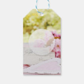 春ヴィンテージフラワーラベッ結婚ター ギフトタグ (裏面)