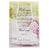 春ヴィンテージフラワーラベッ結婚ター ミディアムペーパーバッグ (正面)