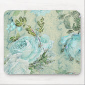 春ヴィンテージブルーバラマウスパッド マウスパッド (正面)