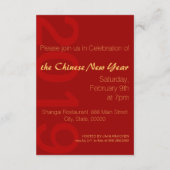 春中国のピグイヤー2019パーティの招待状2 エンクロージャーカード (裏面)