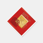 春中国のラットイヤー2020パーティー紙ナプキン スタンダードカクテルナプキン (角)