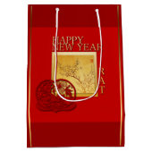 春中国のラット年2020中抱き枕 ミディアムペーパーバッグ (裏面)