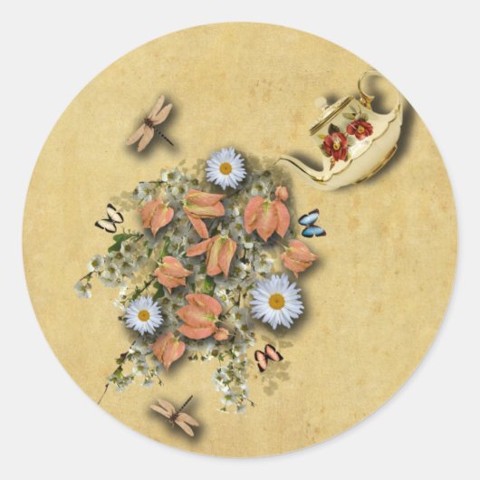 春付きティーポット – シール (正面)