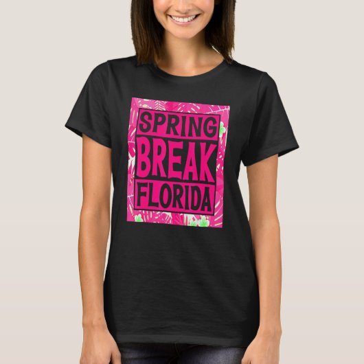 春休みの卒業生クラス学生の学校旅行 花 Tシャツ (正面)