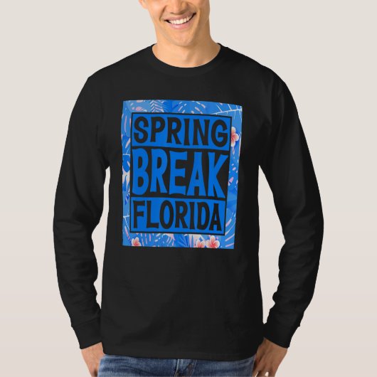 春休みの高校卒業生の学校旅行の花 Tシャツ (正面)