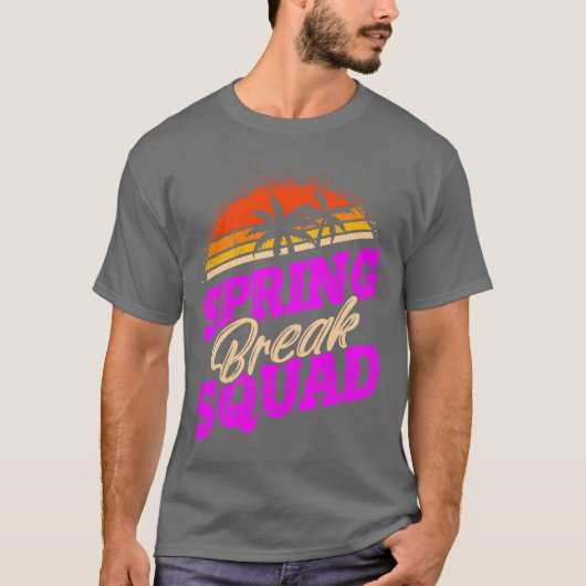 春休みスクワッドバケーション友達春休み Tシャツ (正面)