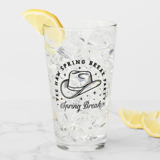 春休みパーティーカウボーイハット西洋の美学 タンブラーグラス (アイス正面)