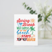 春休みビーチパーティーで起こるおもしろい ポストカード (スタンド正面)