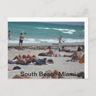 春休みビーチ外出 ポストカード