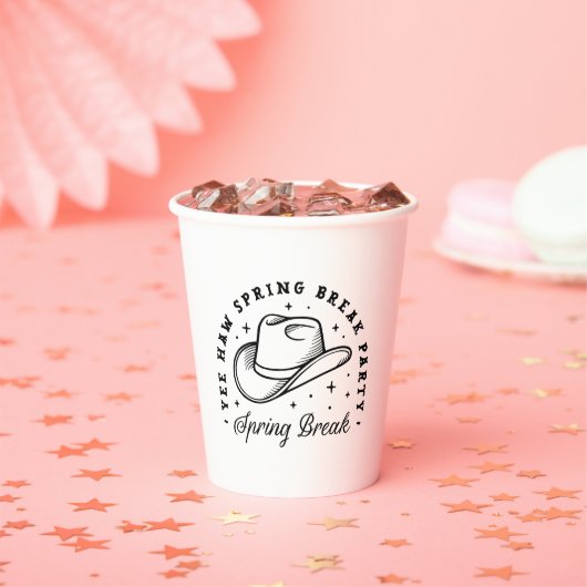 春休み女の子パーティーカウボーイハット美学 紙コップ (インサイチュ)