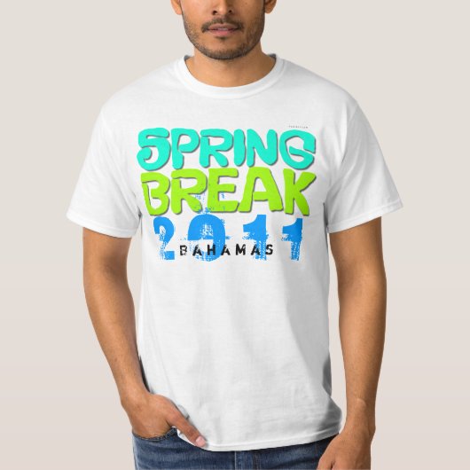 春休み2011のバハマのTシャツ Tシャツ (正面)