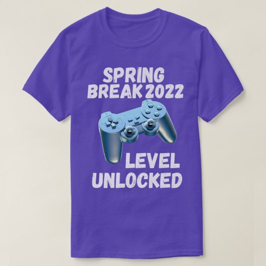 春休み2022ビデオゲーム愛好家ゲームおもしろいFa Tシャツ (デザイン正面)