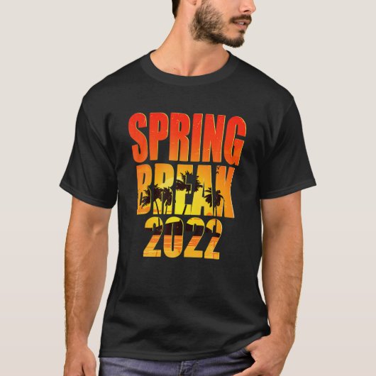 春休み2022ファミリーT型春休み日没2 Tシャツ (正面)