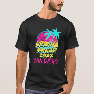春休み2022レトロ80s 90sサンディエゴファミリーV Tシャツ