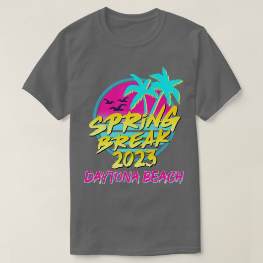 春休み2023フロリダ80sレトロヴィンテージデイトン tシャツ (デザイン正面)