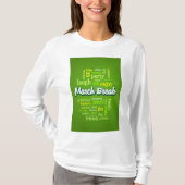 春休み ワードクラウド タイポグラフィ スクールバケーション Tシャツ (正面)
