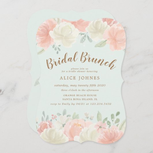 春光フローラブライダルブランチ招待 招待状 (正面/裏面)