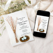 春分の日 鳥の巣の卵 イースター・オスタラ祭り 招待状