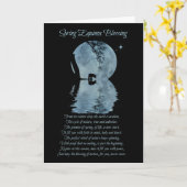 春分の祝福カード - クマのデザイン カード (黄色い花)