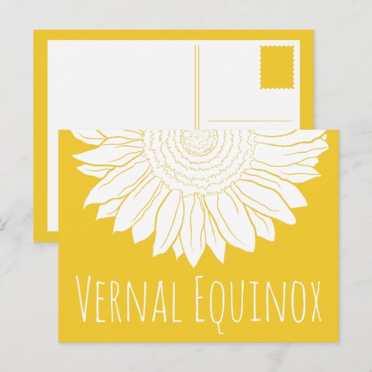 春分ひまわり ポストカード (正面/裏面)