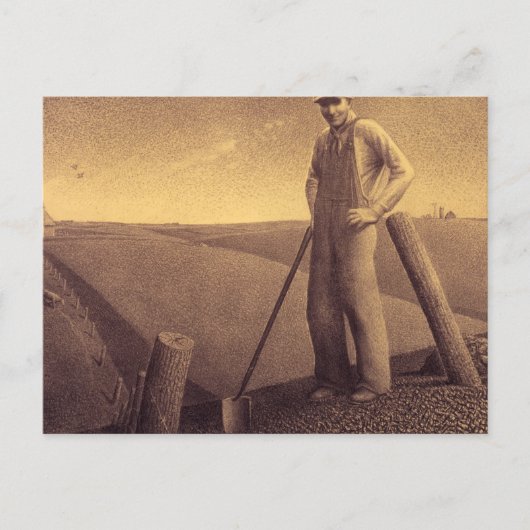 春勉強1939 by Grant Wood ポストカード (正面)