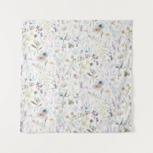 春動植物水彩フローラ タペストリー (正面)