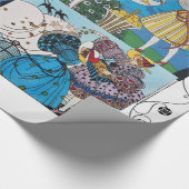 春及び夏アールデコ美しいファッション衣装 ラッピングペーパー (角)