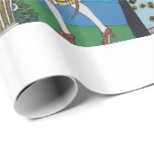 春及び夏アールデコ美しいファッション衣装 ラッピングペーパー (ロールコーナー)