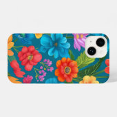 春及び夏カラフルの花柄 iPhoneケース (裏面横)