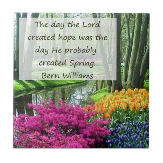 春及び希望の装飾タイル タイル (正面)