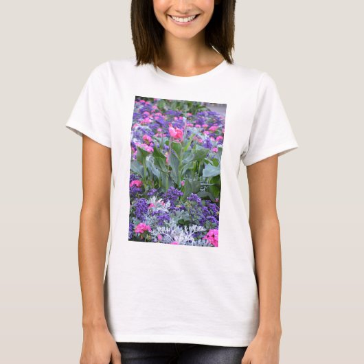 春園のピンクのカラユリ Tシャツ (正面)