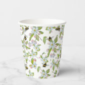 春園の花と（昆虫）マルハナバチ 紙コップ (正面)