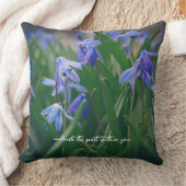 春園の青いシラの花 クッション (ブランケット)