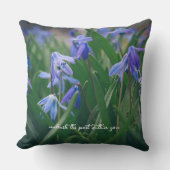 春園の青いシラの花 クッション (正面)