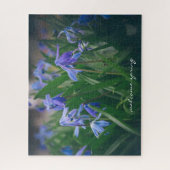 春園の青いシラの花 ジグソーパズル (縦)