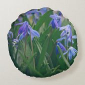春園の青いシラの花 ラウンドクッション (裏面)
