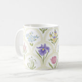 春園芸品種の花でレインボメダリオン コーヒーマグカップ (正面左)