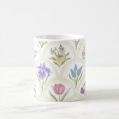 春園芸品種の花でレインボメダリオン コーヒーマグカップ (中央)