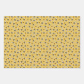 春夏にぴったりなトレンディなブラックハニービー ラッピングペーパーシート (正面)