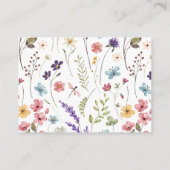 春夏のフローラガーデン推測する数のキス エンクロージャーカード (裏面)